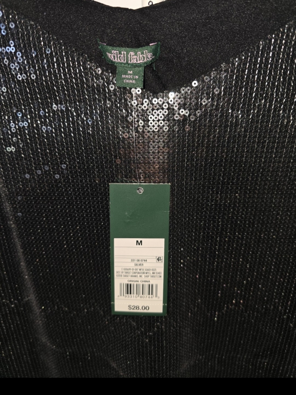 wild fable Womens (M)Silver Sequin Mini Dress - Picture 3 of 5
